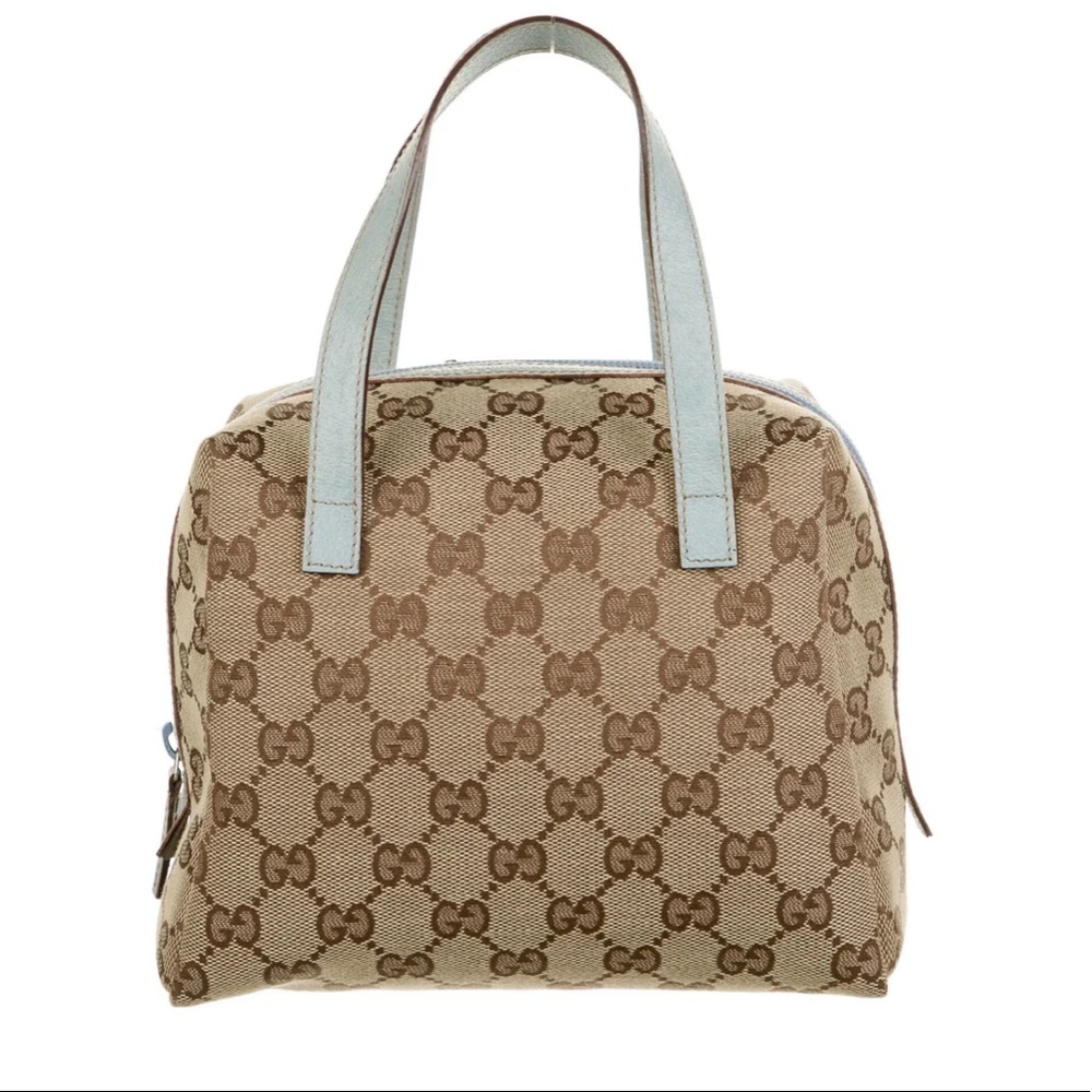 GUCCI SMALL GG Canvas handle bag